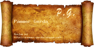 Pammer Gerda névjegykártya